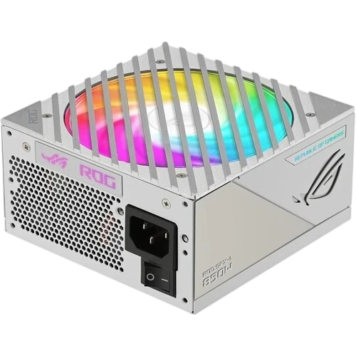 Блок питания ASUS 850W ROG-LOKI-850P-WHITE-SFXL-GAMING RGB White (90YE00N2-B0NA00) 16 Pin (PCIe 5.0 Connector Cable Details) адаптер SFX-ATX, комплект кабелей, комплект крепежа