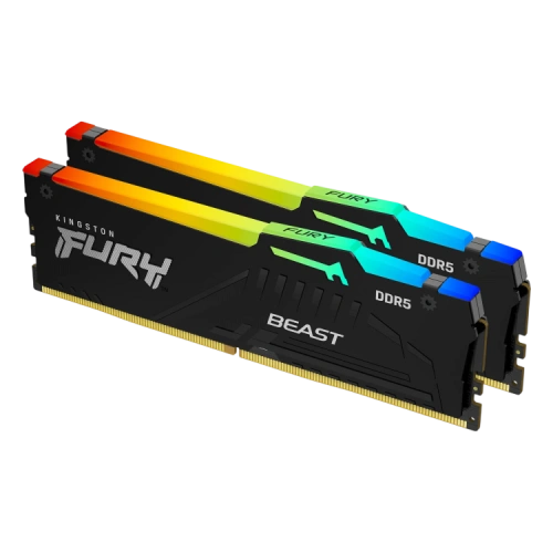 Оперативная память 64 Gb 6000 MHz Kingston FURY Beast RGB Black (KF560C36BBE2AK2-64)