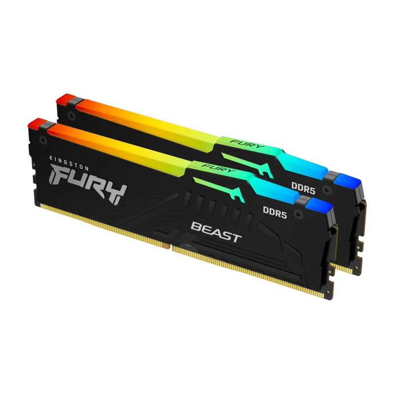 Оперативная память 64 Gb 6000 MHz Kingston FURY Beast RGB Black (KF560C36BBE2AK2-64)
