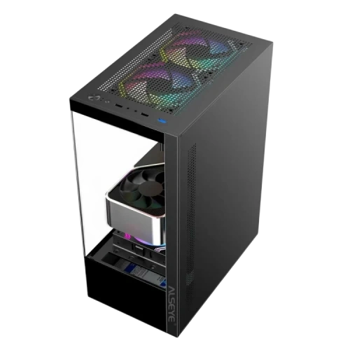 Компьютерный корпус ALSEYE Spider-B (5 fans ARGB) TG Black