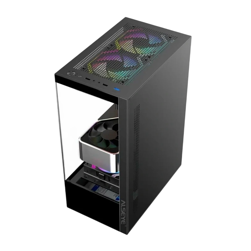 Компьютерный корпус ALSEYE Spider-B (5 fans ARGB) TG Black