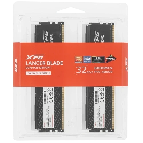 Оперативная память 64 Gb 6000 MHz ADATA XPG LANCER Blade RGB (AX5U6000C3032G-DTLABRBK)