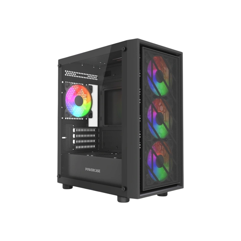 Компьютерный корпус Powercase Mistral Micro EM16 FRGB Black (CMMEM16B-L4)