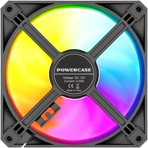 Вентилятор для корпуса Powercase (M56-12 ARGB) Black комплект крепежа