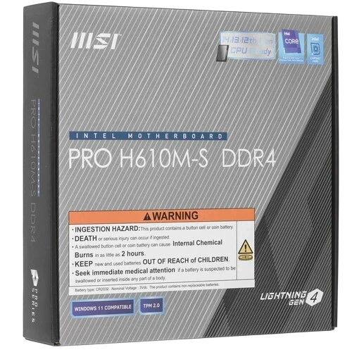 Материнская плата MSI PRO H610M-S DDR4