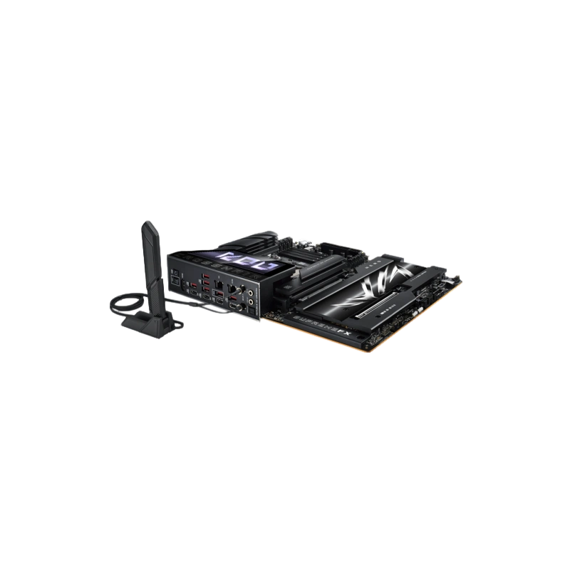 Материнская плата ASUS ROG CROSSHAIR X870E HERO (90MB1IE0-M0EAY0) 4 x кабель SATA, Q-коннектор, USB Flash с ПО, антенна Wi-Fi, документация, комплект наклеек, комплект термопрокладок, крепеж для разъема M.2, открывалка для бутылок, стяжки для кабелей, удл