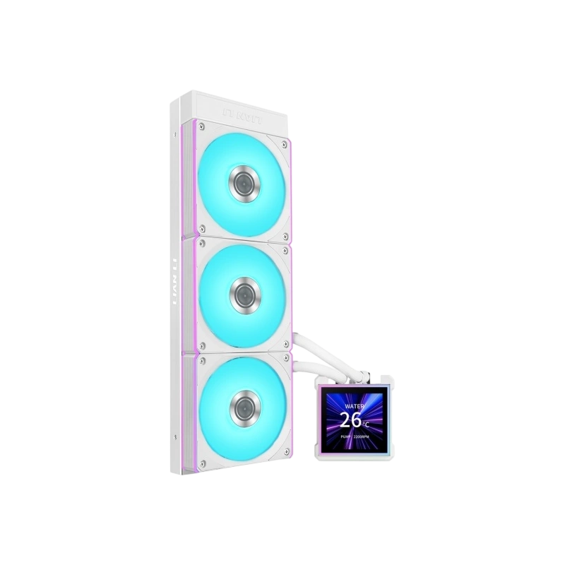 Система жидкостного охлаждения для процессора Lian Li HydroShift II LCD-S 360CL LCD ARGB White (GHS2LCDS36CW) (G89.GHS2LCDS36CW.R0)
