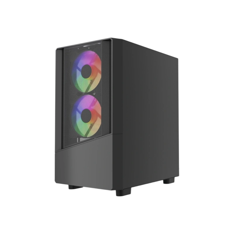 Компьютерный корпус Powercase Mistral Micro A15B FRGB Black (CMMA15B-L3)