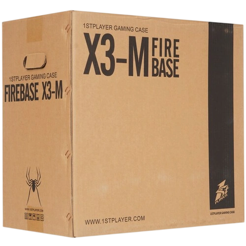 Компьютерный корпус 1STPLAYER FIREBASE X3-M TG LED Black (X3-M-BK-4F1) документация, набор крепежа
