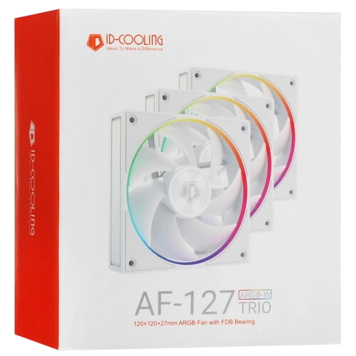 Вентилятор для корпуса ID-COOLING AF-127-ARGB-W TRIO комплект крепежа
