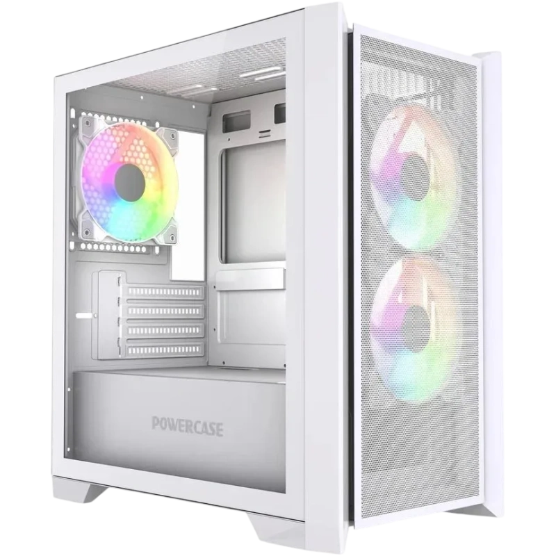 Компьютерный корпус Powercase ALISIO Micro Z3W ARGB V2 ARGB White (CAMZW-A3-V2)
