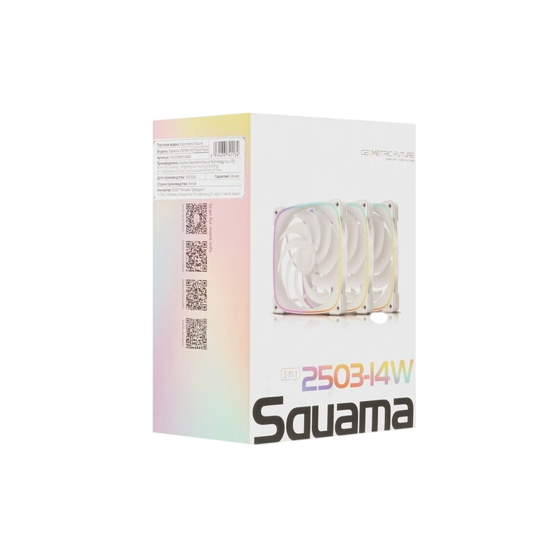 Комплект вентиляторов для корпуса Geometric Future Squama 2503W-14 ARGB White (1F2503W314000) крепежа