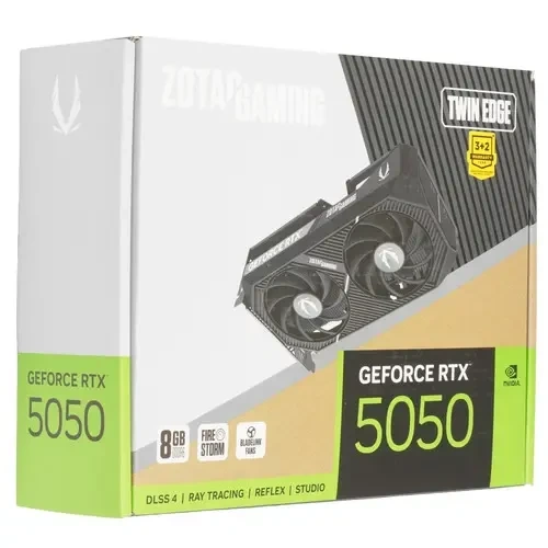 Видеокарта ZOTAC (ZT-B50500E-10M) GeForce RTX 5050 8GB Twin Edge MEDIUM PACK