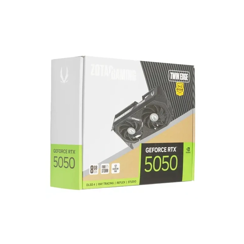 Видеокарта ZOTAC (ZT-B50500E-10M) GeForce RTX 5050 8GB Twin Edge MEDIUM PACK