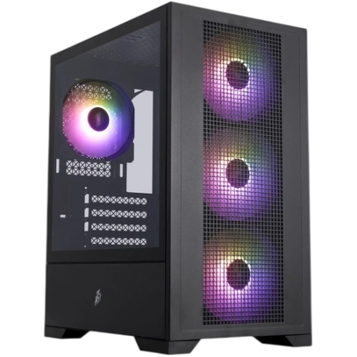 Компьютерный корпус 1STPLAYER Go2 ARGB Black (Go2-BK-4F7)