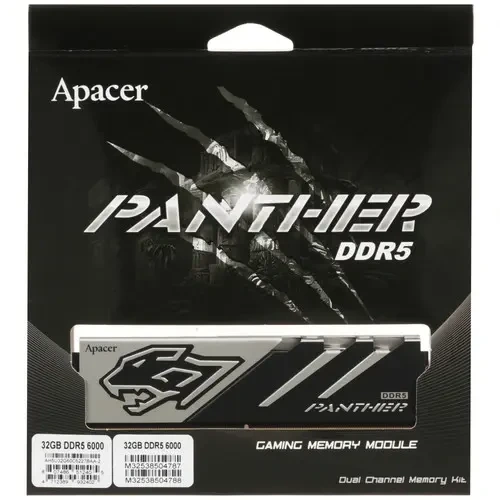 Оперативная память 32 Gb 6000 MHz Apacer Panther OC Black/White (AH5U32G60C6227BAA-2)