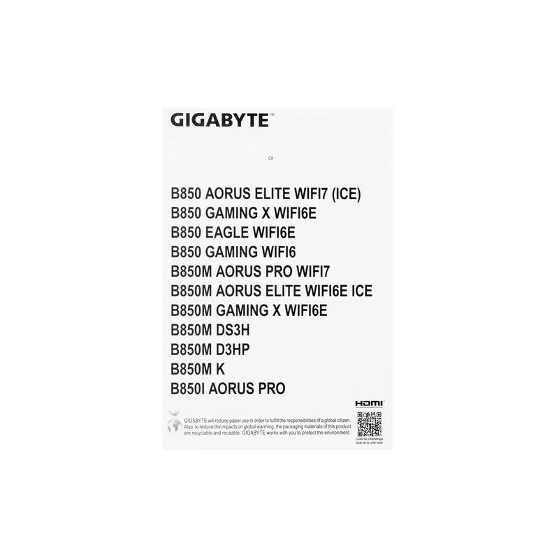 Материнская плата Gigabyte B850 GAMING X WIFI6E антенна WiFi, документация