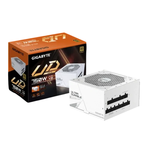 Блок питания Gigabyte 750W (GP-UD750GM PG5 V2 ICE) документация, кабельные стяжки, комплект кабелей, комплект крепежа