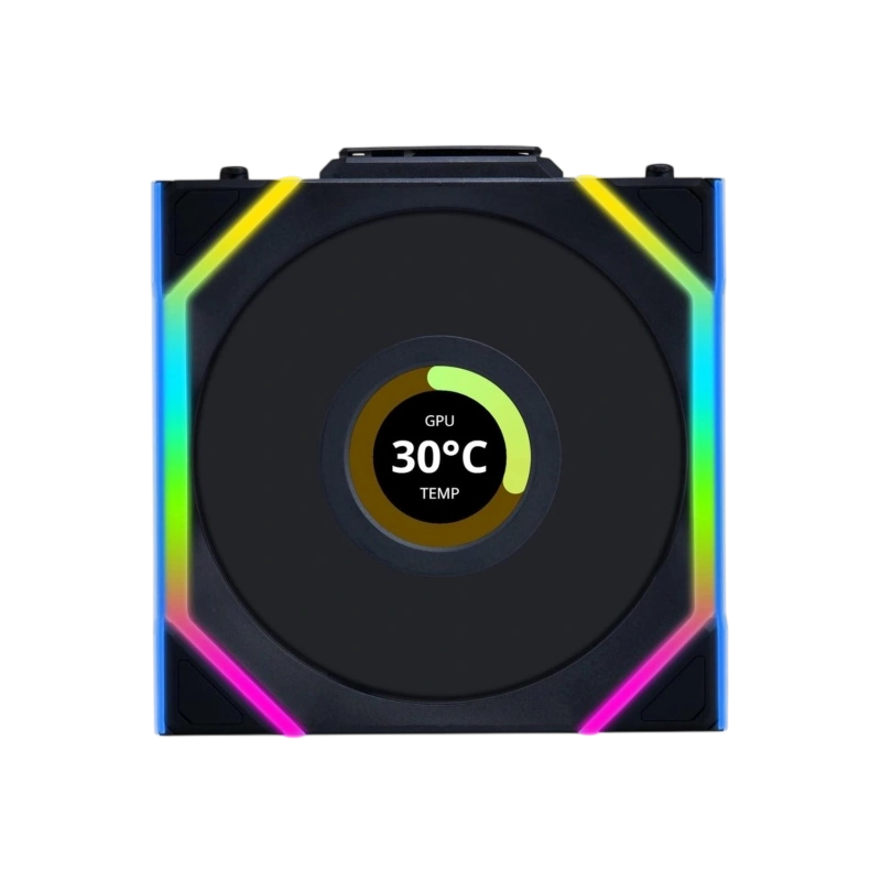 Вентилятор для корпуса Lian Li UNI FAN SL WIRELESS LCD 120 Reverse Blade ARGB Black (G99.12RSLLCD1W1B.R0)