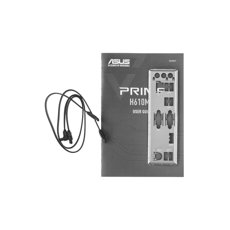 Материнская плата ASUS PRIME H610M-D (90MB1G80-M0EAY0) 2 x кабель SATA, документация, задняя планка