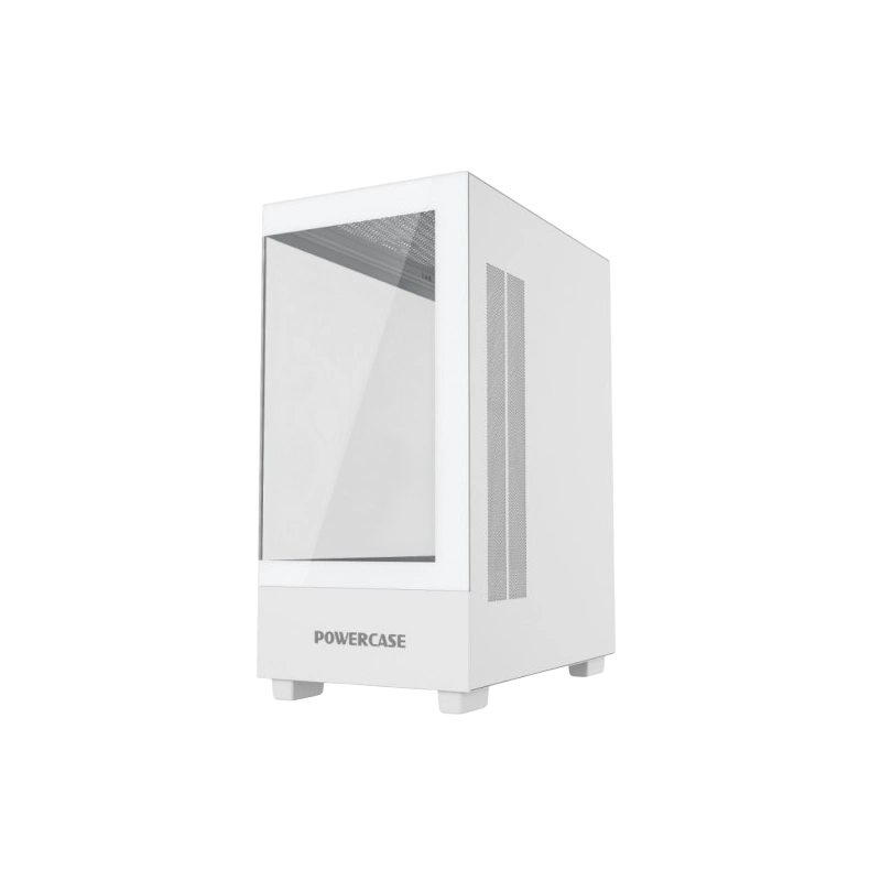 Компьютерный корпус Powercase VISION Micro M TG White (CVMMW-L0)