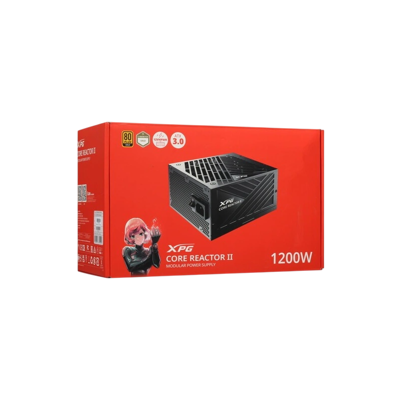 Блок питания ADATA XPG 1200W CORE REACTOR II 1200 (COREREACTORII1200G-BKCEU) 16 Pin (PCIe 5.0 Connector Cable Details) документация, комплект кабелей