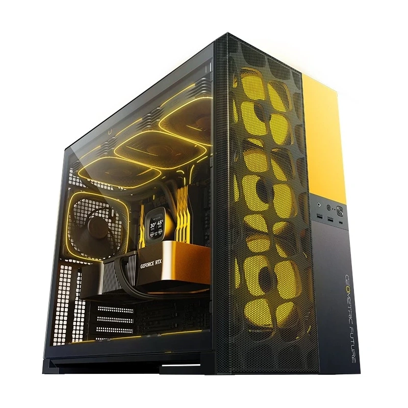 Компьютерный корпус Geometric Future Model 5 Vent Black Yellow (1AM5VTBY00100) (GF_M5-VENT-YB)