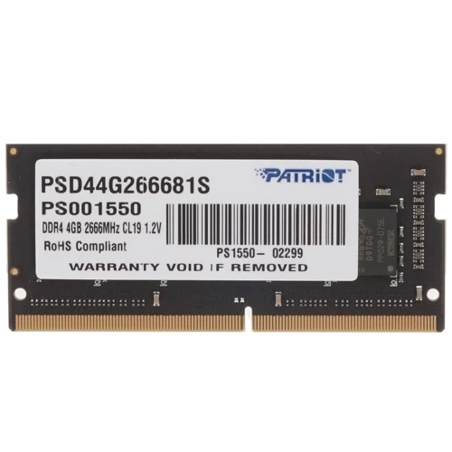Оперативная память 4 Gb 2666 MHz PATRIOT SL (PSD44G266681S)