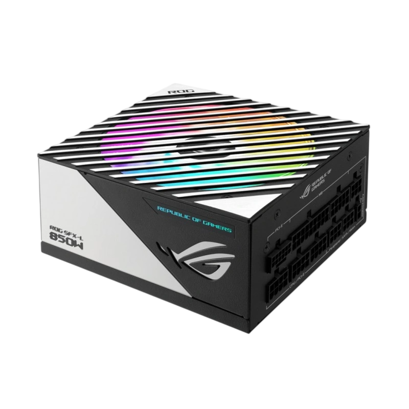 Блок питания ASUS 850W ROG-LOKI-850P-SFX-LGAMING RGB Black (90YE00N3-B0NA00) 16 Pin (PCIe 5.0 Connector Cable Details) адаптер SFX-ATX, комплект кабелей, комплект крепежа