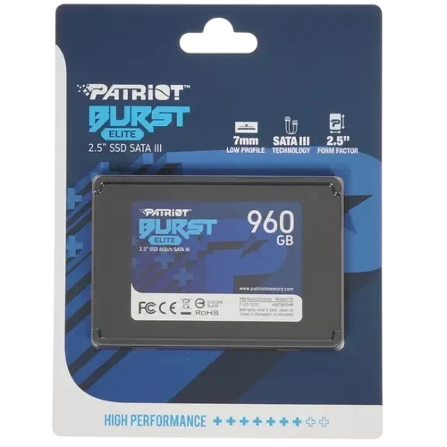 Твердотельный накопитель Patriot 960 Gb BURST E (PBE960GS25SSDR)