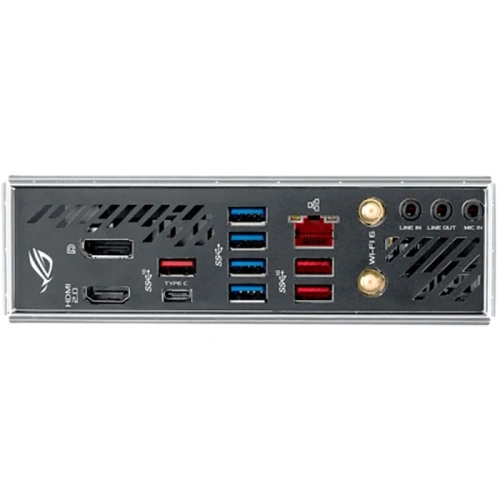 Материнская плата ASUS ROG STRIX X570-I GAMING 4 x кабель SATA, антенна Wi-Fi, диск с ПО, документация, задняя планка, удлинитель для ARGB