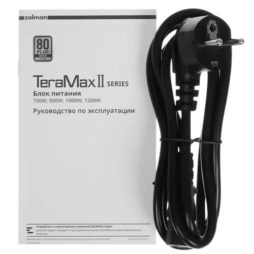 Блок питания Zalman 750W (ZM750-TMX2) 16 Pin (PCIe 5.0 Connector Cable Details) документация, комплект кабелей