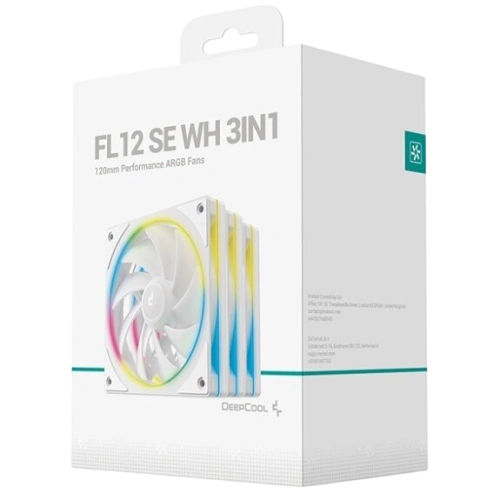 Комплект вентиляторов для корпуса Deepcool FL12 SE WH 3 IN 1 ARGB White BOX