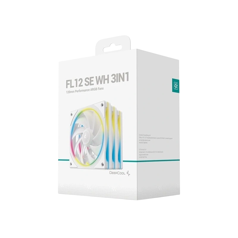 Комплект вентиляторов для корпуса Deepcool FL12 SE WH 3 IN 1 ARGB White BOX