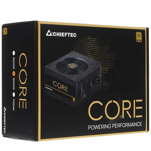 Блок питания Chieftec 600W CORE (BBS-600S) документация, комплект кабелей, комплект крепежа