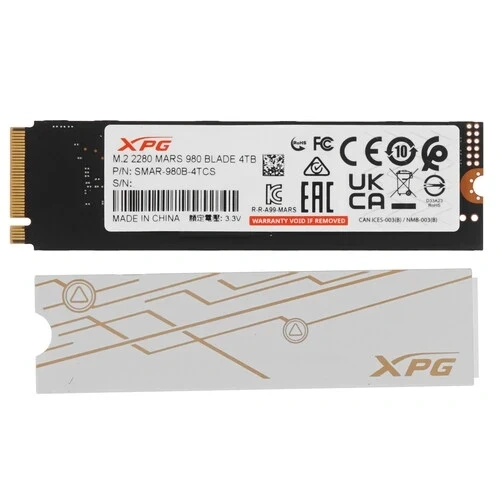 Твердотельный накопитель ADATA XPG 4000 Gb MARS 980 BLADE (SMAR-980B-4TCS) BOX