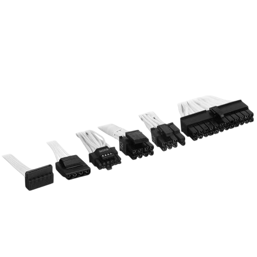 Блок питания ADATA XPG 850W CORE REACTOR II White (COREREACTORII850G-WHCEU) 16 Pin (PCIe 5.0 Connector Cable Details) документация, комплект кабелей