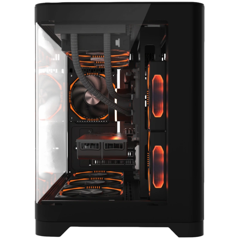 Компьютерный корпус 1STPLAYER UVIEW UV6 Black (UV6-BK)