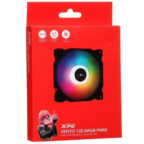 Вентилятор для корпуса ADATA XPG VENTO120ARGBPWM-BKCWW