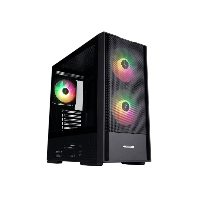 Компьютерный корпус 1STPLAYER AU7 ARGB Black (AU7-BK-2FA7-14-2FA7R-1FA7)