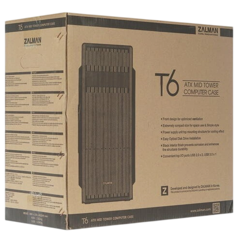 Компьютерный корпус Zalman T6 Black документация