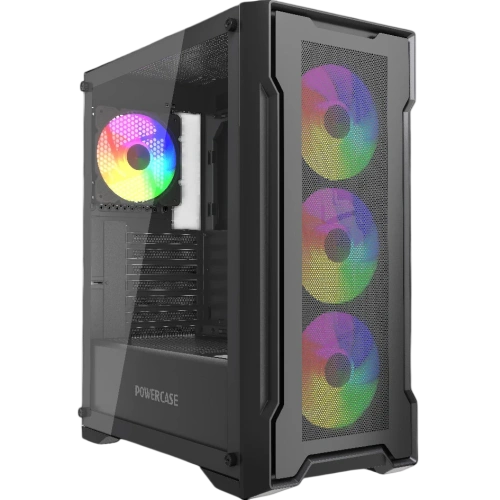 Компьютерный корпус Powercase Mistral X4B FRGB TG Black (CMXB-L4)