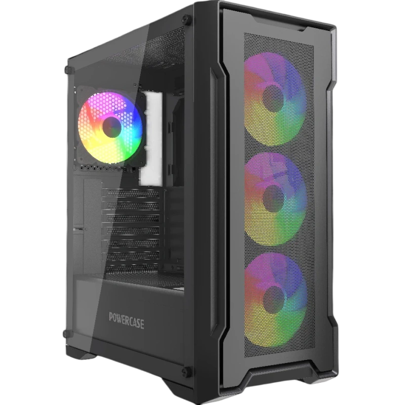 Компьютерный корпус Powercase Mistral X4B FRGB TG Black (CMXB-L4)