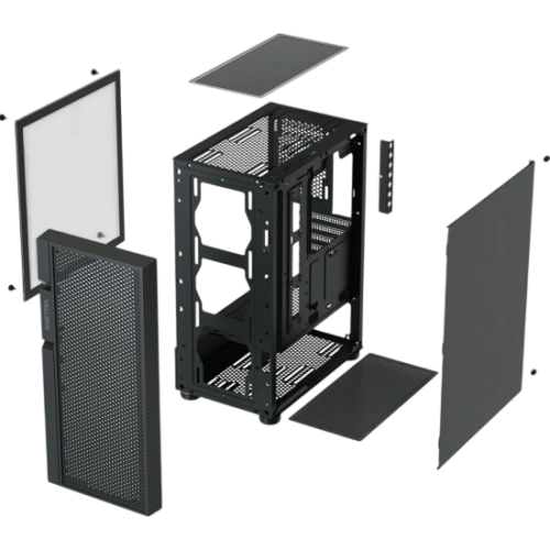 Компьютерный корпус XASTRA A302 4FRGB Black (A302-BK-FC120FRGB-4F-GL)