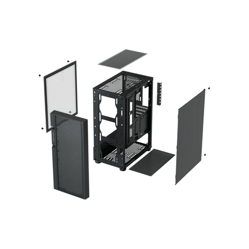 Компьютерный корпус XASTRA A302 4FRGB Black (A302-BK-FC120FRGB-4F-GL)
