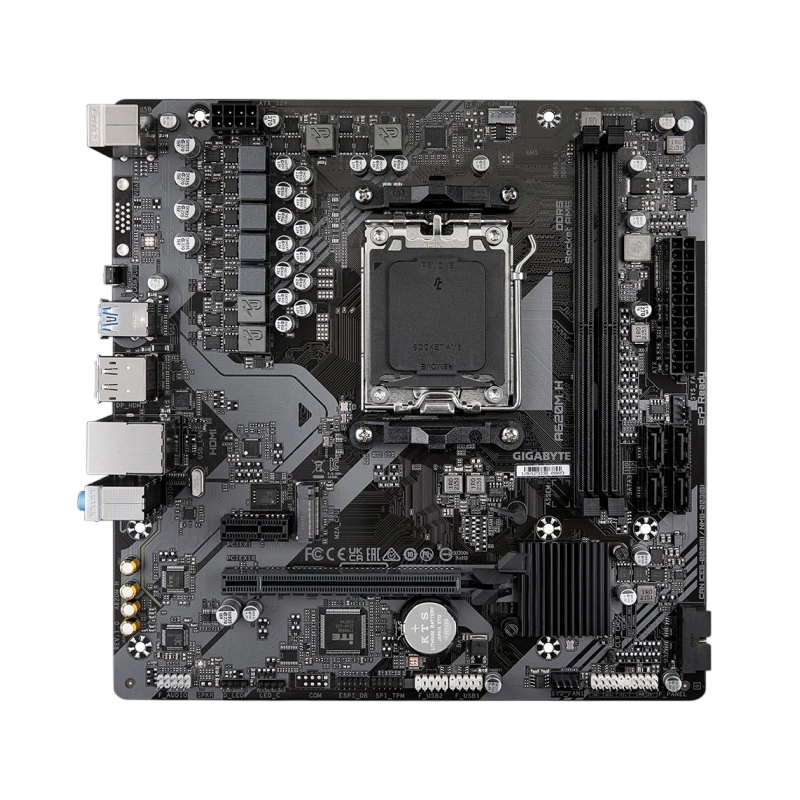 Материнская плата Gigabyte A620M H x кабель SATA, документация, задняя планка