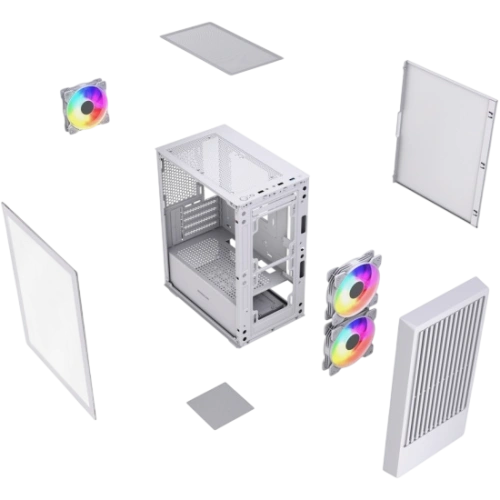 Компьютерный корпус Powercase Mistral SM07 TG ARGB White (CMMSM07W-A3)