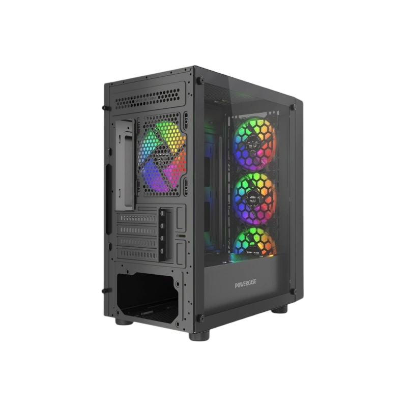 Компьютерный корпус Powercase Mistral Micro EM21 TG FRGB Black (CMMEM21B-L4)