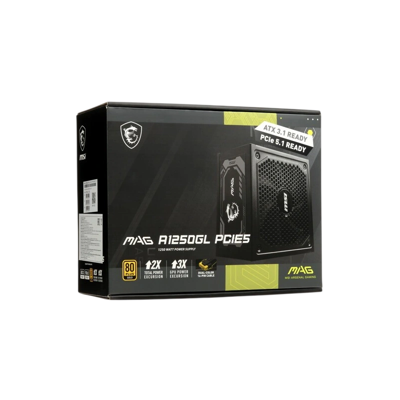 Блок питания MSI 1250W MAG A1250GL (306-7ZP9A11-CE0) 16 Pin (PCIe 5.0 Connector Cable Details)
