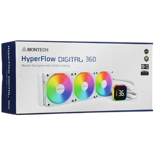 Система жидкостного охлаждения для процессора Montech HYPERFLOW DIGITAL 360 (W) White